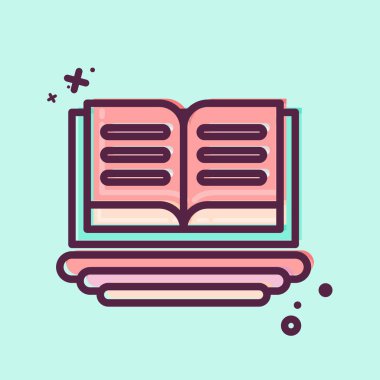 Herkese İkon Eğitimi. Eğitim sembolüyle ilgili. MBE tarzı. Basit dizayn edilebilir. Basit resimleme