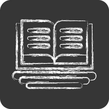 Herkese İkon Eğitimi. Eğitim sembolüyle ilgili. Tebeşir stili. Basit dizayn edilebilir. Basit resimleme