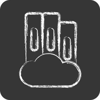 Simge Dijital Kütüphanesi. Eğitim sembolüyle ilgili. Tebeşir stili. Basit dizayn edilebilir. Basit resimleme