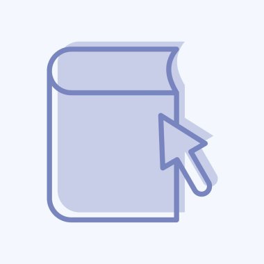 Simge Kitapçığı. Eğitim sembolüyle ilgili. İki ton stili. Basit dizayn edilebilir. Basit resimleme