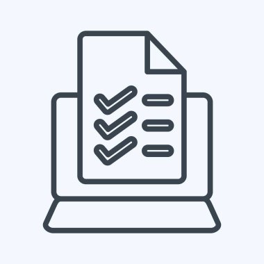 Simge Onlie Testi. Eğitim sembolüyle ilgili. Sıra tarzı. Basit dizayn edilebilir. Basit resimleme