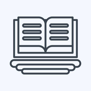 Herkese İkon Eğitimi. Eğitim sembolüyle ilgili. Sıra tarzı. Basit dizayn edilebilir. Basit resimleme