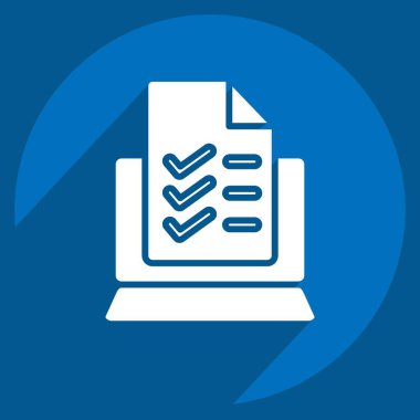 Simge Onlie Testi. Eğitim sembolüyle ilgili. Uzun gölge tarzı. Basit dizayn edilebilir. Basit resimleme