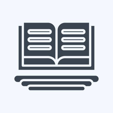 Herkese İkon Eğitimi. Eğitim sembolüyle ilgili. Kabartma tarzı. Basit dizayn edilebilir. Basit resimleme