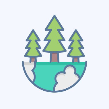 Simge Dünya Ortamı. Çevre sembolüyle ilgili. Karalama stili. Basit bir çizim. Koruma. Toprak. Temizle