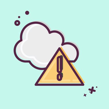 Simge Çevre Alarmı. Çevre sembolüyle ilgili. MBE tarzı. Basit bir çizim. Koruma. Toprak. Temizle