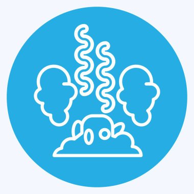 Icon Trash pollution. related to Environment symbol. blue eyes style. simple illustration. conservation. earth. clean