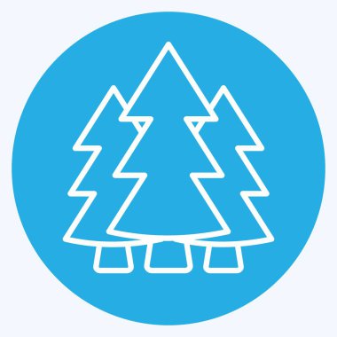 Icon Forest. related to Environment symbol. blue eyes style. simple illustration. conservation. earth. clean