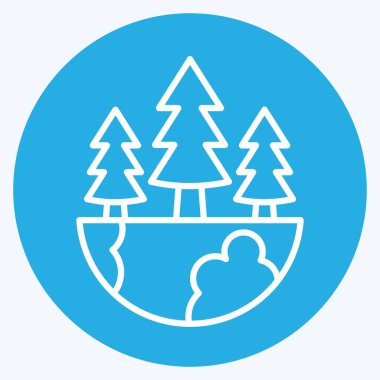 Icon Earth Environment. related to Environment symbol. blue eyes style. simple illustration. conservation. earth. clean