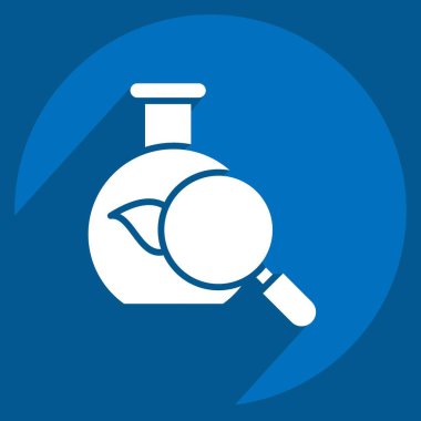 Simge Doğal Araştırması. Çevre sembolüyle ilgili. Uzun gölge tarzı. Basit bir çizim. Koruma. Toprak. Temizle