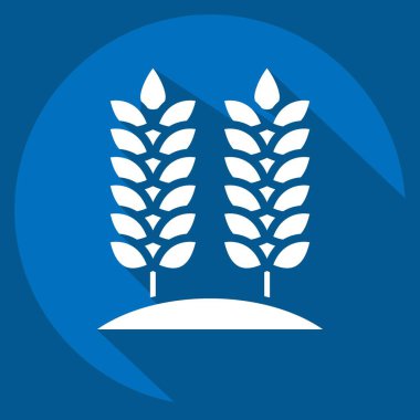 Icon Agriculture. related to Environment symbol. long shadow style. simple illustration. conservation. earth. clean
