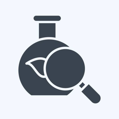 Icon Natural Research. related to Environment symbol. glyph style. simple illustration. conservation. earth. clean