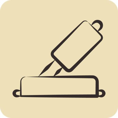 Icon Hand Brake. related to Car Service symbol. Glyph Style. repairin. engine. simple illustration