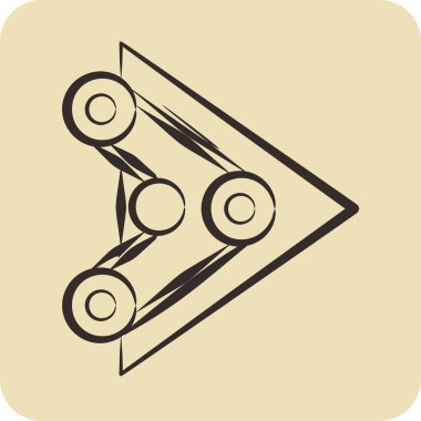 Icon Cambelt. related to Car Service symbol. Glyph Style. repairin. engine. simple illustration