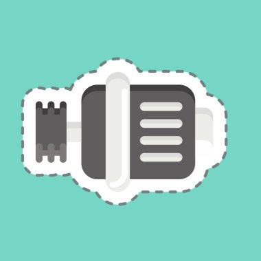 Sticker line cut Generator. related to Car Service symbol. repairin. engine. simple illustration