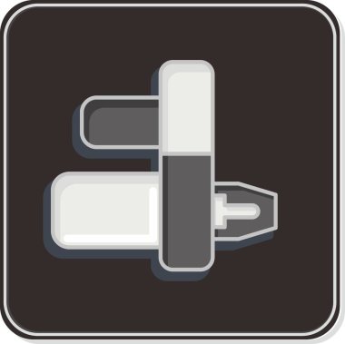 Icon Starter. related to Car Service symbol. Glossy Style. repairin. engine. simple illustration