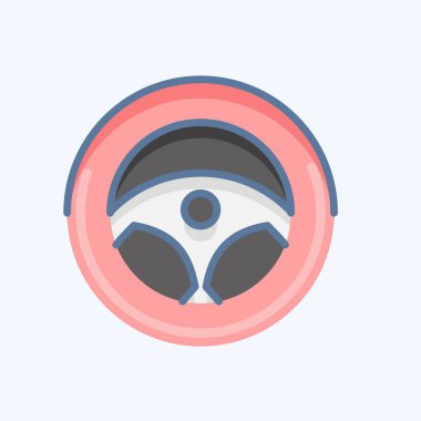 Icon Steering. related to Car Service symbol. Doodle Style. repairin. engine. simple illustration