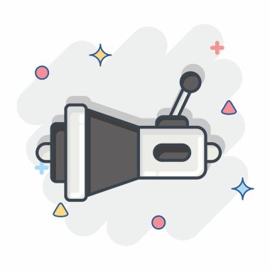 Icon Transmission. related to Car Service symbol. Comic Style. repairin. engine. simple illustration