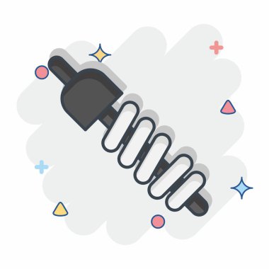 Icon Suspension. related to Car Service symbol. Comic Style. repairin. engine. simple illustration
