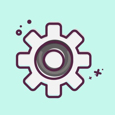 Icon Gear. related to Car Service symbol. MBE Style. repairin. engine. simple illustration