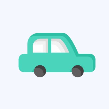 Icon Car. related to Car Service symbol. Flat Style. repairin. engine. simple illustration