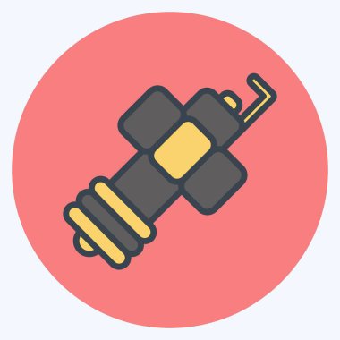 Icon Spark Plug. related to Car Service symbol. Color Mate Style. repairin. engine. simple illustration