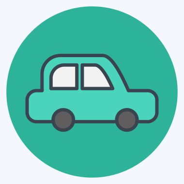 Icon Car. related to Car Service symbol. Color Mate Style. repairin. engine. simple illustration