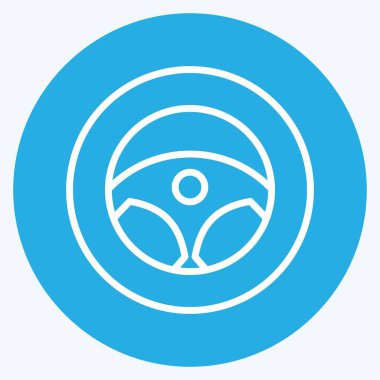 Simge Direksiyonu. Araba servisi sembolüyle ilgili. Mavi Gözler Tarzı. Tamir et. Motor. Basit resimleme