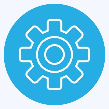 Icon Gear. related to Car Service symbol. Blue Eyes Style. repairin. engine. simple illustration