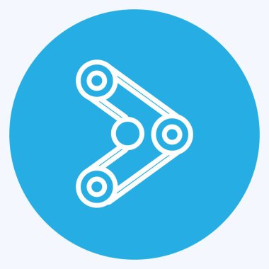 Icon Cambelt. related to Car Service symbol. Blue Eyes Style. repairin. engine. simple illustration