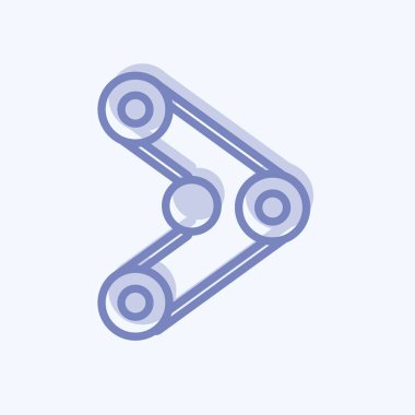 Icon Cambelt. related to Car Service symbol. Two Tone Style. repairin. engine. simple illustration