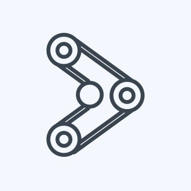 Icon Cambelt. related to Car Service symbol. Line Style. repairin. engine. simple illustration
