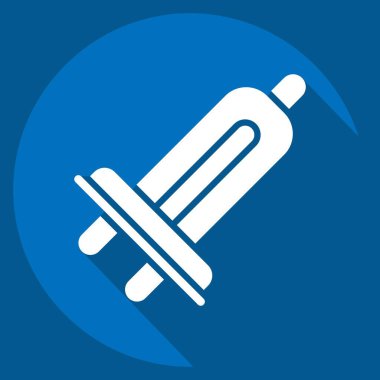 Icon Car Light. related to Car Service symbol. Long Shadow Style. repairin. engine. simple illustration