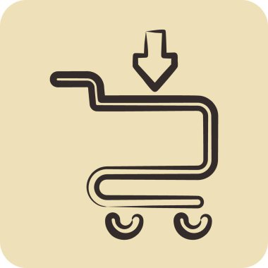 Icon Add to Cart. related to Contactless symbol. glyph style. simple design editable. simple illustration