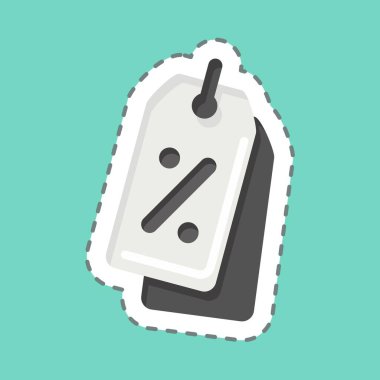 Sticker line cut Promotion. related to Contactless symbol. simple design editable. simple illustration