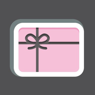 Sticker Gift Card. related to Contactless symbol. simple design editable. simple illustration