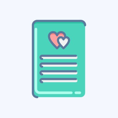 Icon Wishlist. related to Contactless symbol. Doodle Style. simple design editable. simple illustration