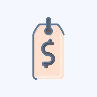 Icon Price Tag. related to Contactless symbol. Doodle Style. simple design editable. simple illustration