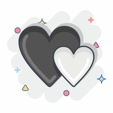 Icon Favorite. related to Contactless symbol. Comic Style. simple design editable. simple illustration