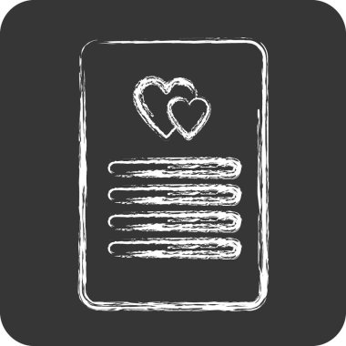 Icon Wishlist. related to Contactless symbol. Chalk Style. simple design editable. simple illustration