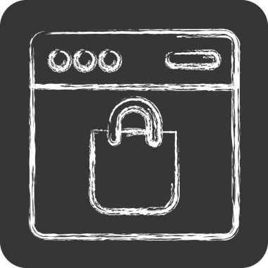 Icon Website. related to Contactless symbol. Chalk Style. simple design editable. simple illustration