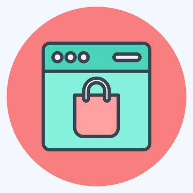 Icon Website. related to Contactless symbol. Color Mate Style. simple design editable. simple illustration