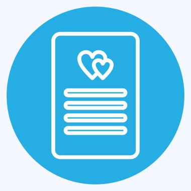 Icon Wishlist. related to Contactless symbol. Blue Eyes Style. simple design editable. simple illustration