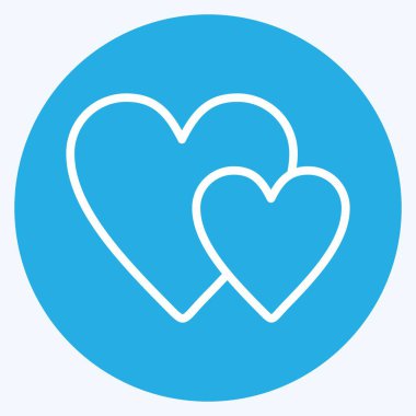 Icon Favorite. related to Contactless symbol. Blue Eyes Style. simple design editable. simple illustration