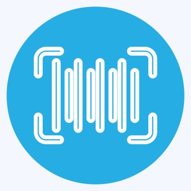 Icon Barcode. related to Contactless symbol. Blue Eyes Style. simple design editable. simple illustration