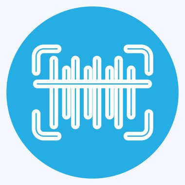 Icon Barcode Scan. related to Contactless symbol. Blue Eyes Style. simple design editable. simple illustration