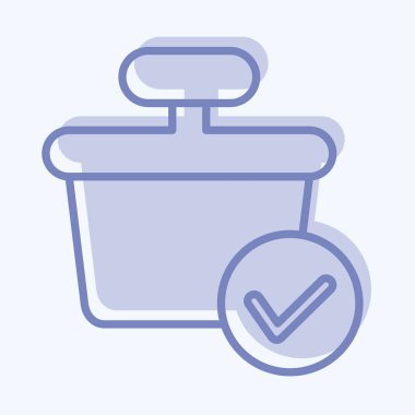 Icon Verification. related to Contactless symbol. Two Tone Style. simple design editable. simple illustration