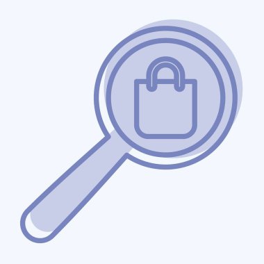 Icon Product Search. related to Contactless symbol. Two Tone Style. simple design editable. simple illustration