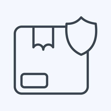 Icon Order Protection. related to Contactless symbol. Line Style. simple design editable. simple illustration