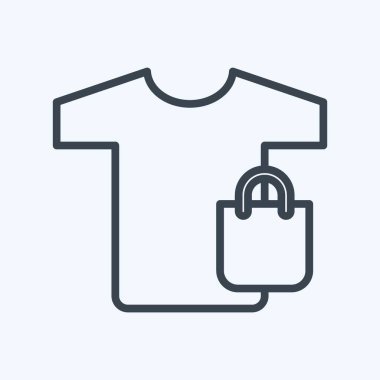 Icon Merchandise. related to Contactless symbol. Line Style. simple design editable. simple illustration
